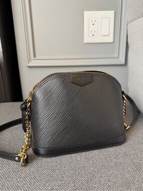 Louis Vuitton Black Epi Leather Crossbody with Gold Chain Strap